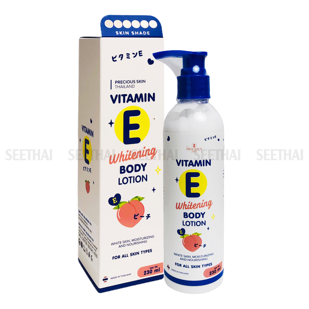 [Hcm][Chính Hãng] Dưỡng Thể Vitamin E 8X Whitening Body Lotion Thái Lan 230Ml