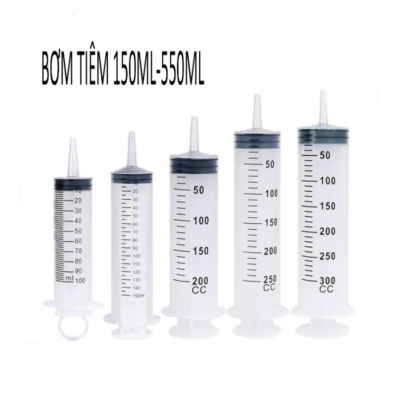 100-500ml Xi lanh bơm tiêm nhựa cho thú cưng ăn uống ống tiêm nhựa dụng lượng lớn dùng đề hút nước v