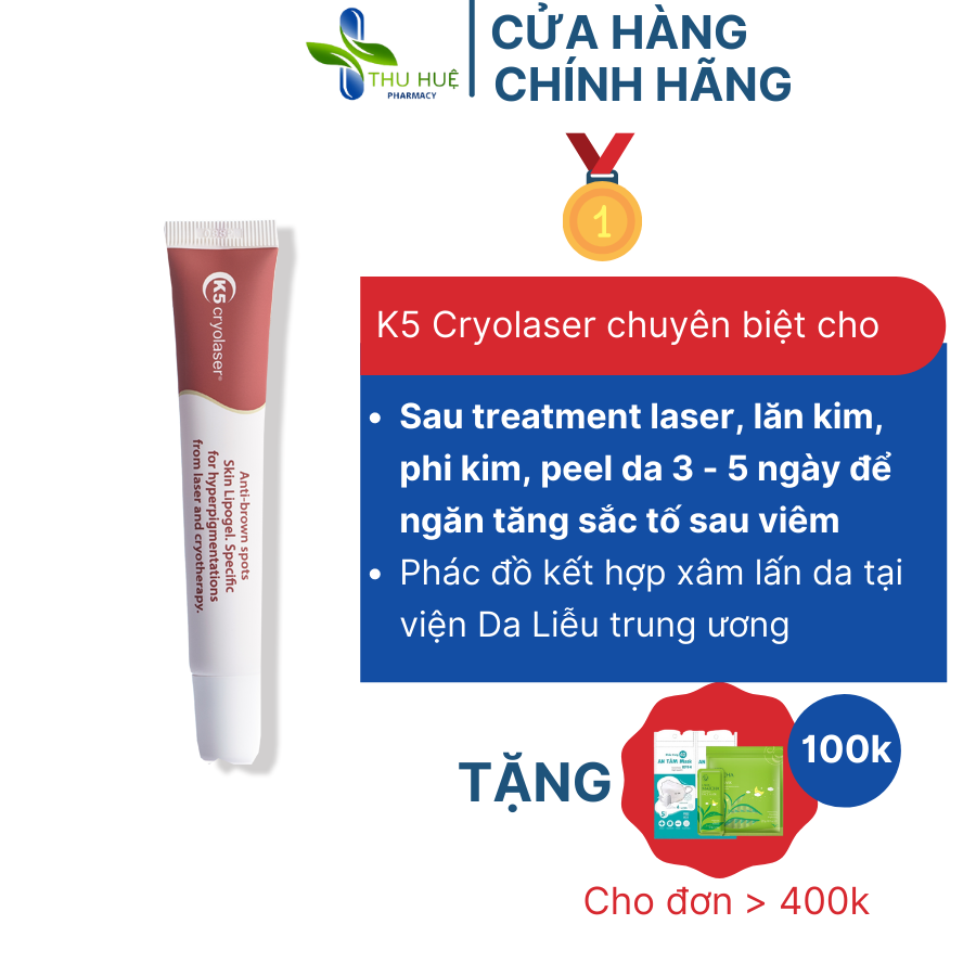 Kem Điều Trị Tăng Sắc Tố Sau Laser Lăn Kim Phi Kim K5 Cryolaser - Theo Phác Đồ Tại Bệnh Viện Da Liễu Trung Ương