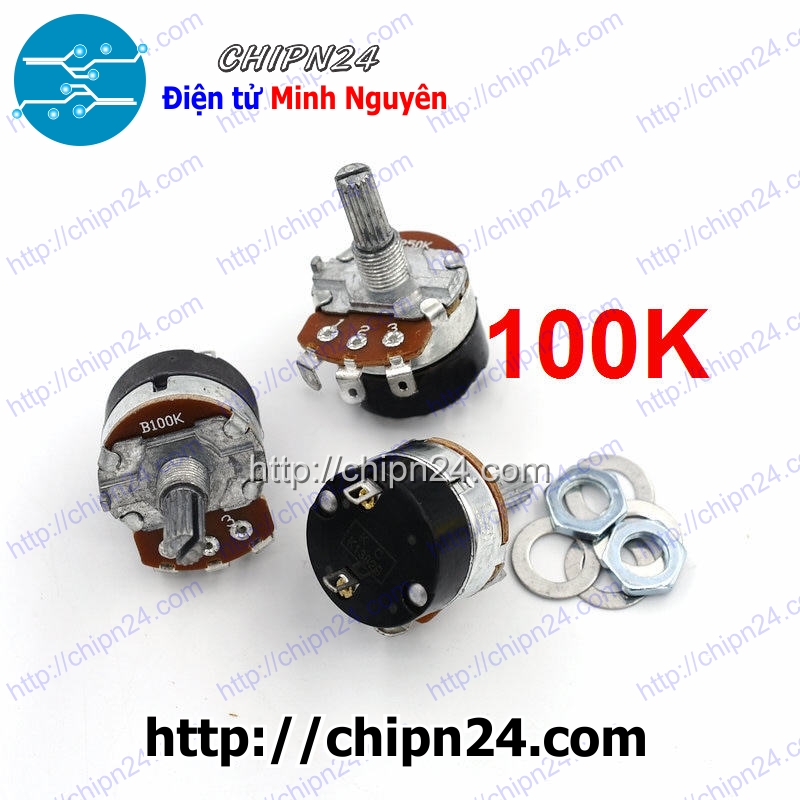 [1 cái] (F167) Volume WH138 (Chiết áp công tắc Biến trở máy nước nóng) (5K/10K/20K/50K/100K/250K/500