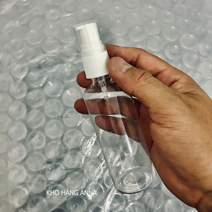 10 CHAI XỊT PHUN SƯƠNG XUẤT KHẨU LOẠI TỐT 100ML / 50ML -  10 cái CHAI NHỰA TRONG SUỐT ĐẦU XỊT PHUN SƯƠNG LOẠI TỐT - chai chiết mỹ phẩm - nguyên liệu mỹ phẩm