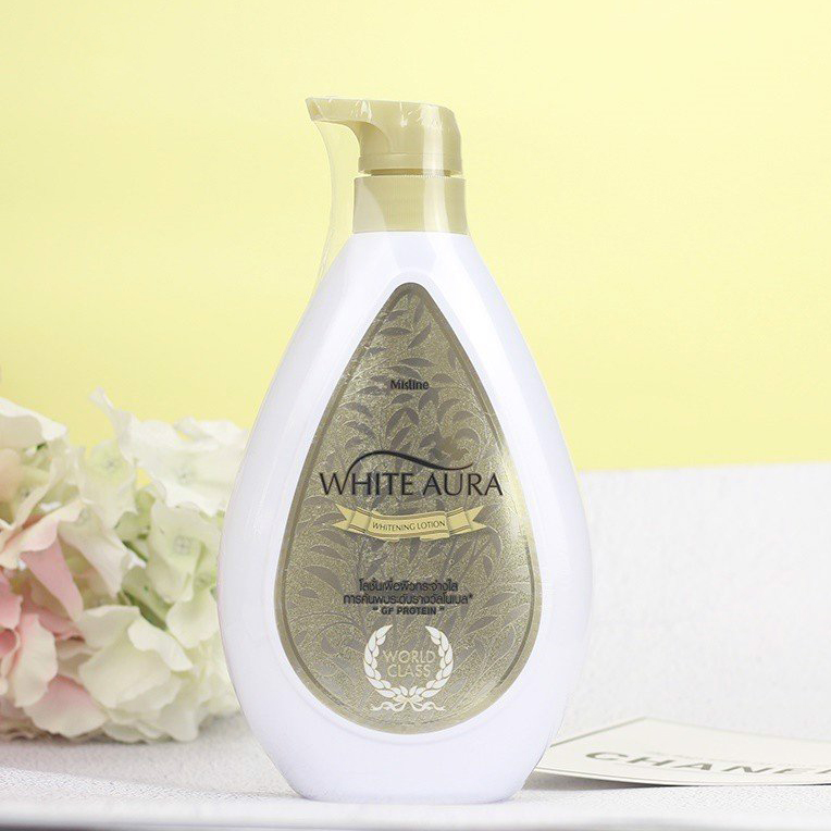 Sữa Dưỡng Thể Dưỡng Trắng Và Ngừa Sạm Mistine White Aura Whitening Lotion Thái Lan 400Ml