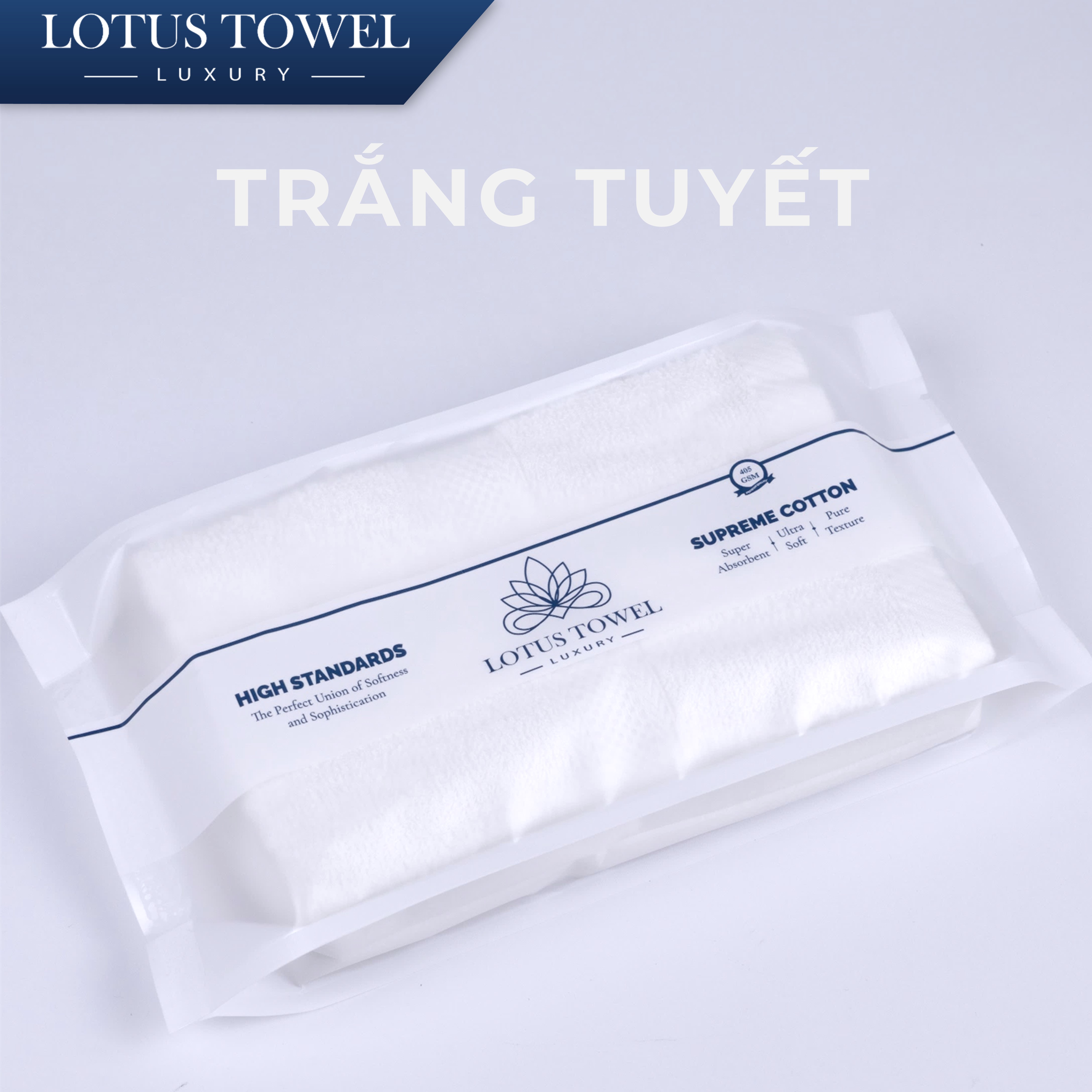 Khăn Tắm Châu Âu 70x140cm 60x120cm 50x100cm LOTUS TOWEL 100% Cotton Mềm Mịn Thấm Hút Không Ra Màu