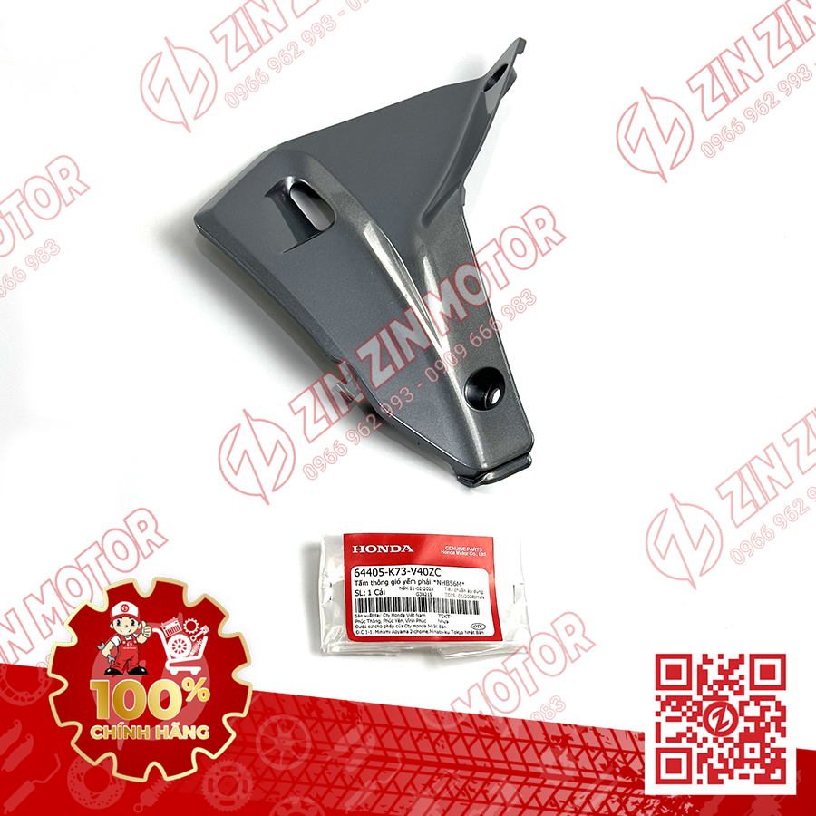 Bộ Ốp Thông Gió Nhựa Nhám Ốp Thân Giữa Xám Future 125 Fi Xe Future Led 2018 - 2024+ - ZZM