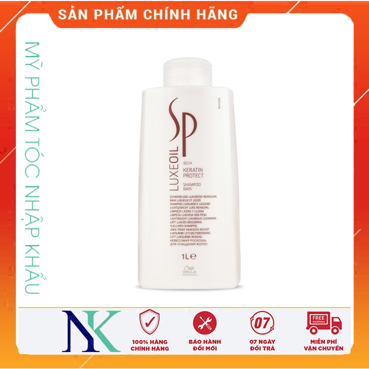 [Hcm]Dầu Gội Cao Cấp Sp Luxe Oil Keratin Protect Phục Hồi Tóc 1000Ml