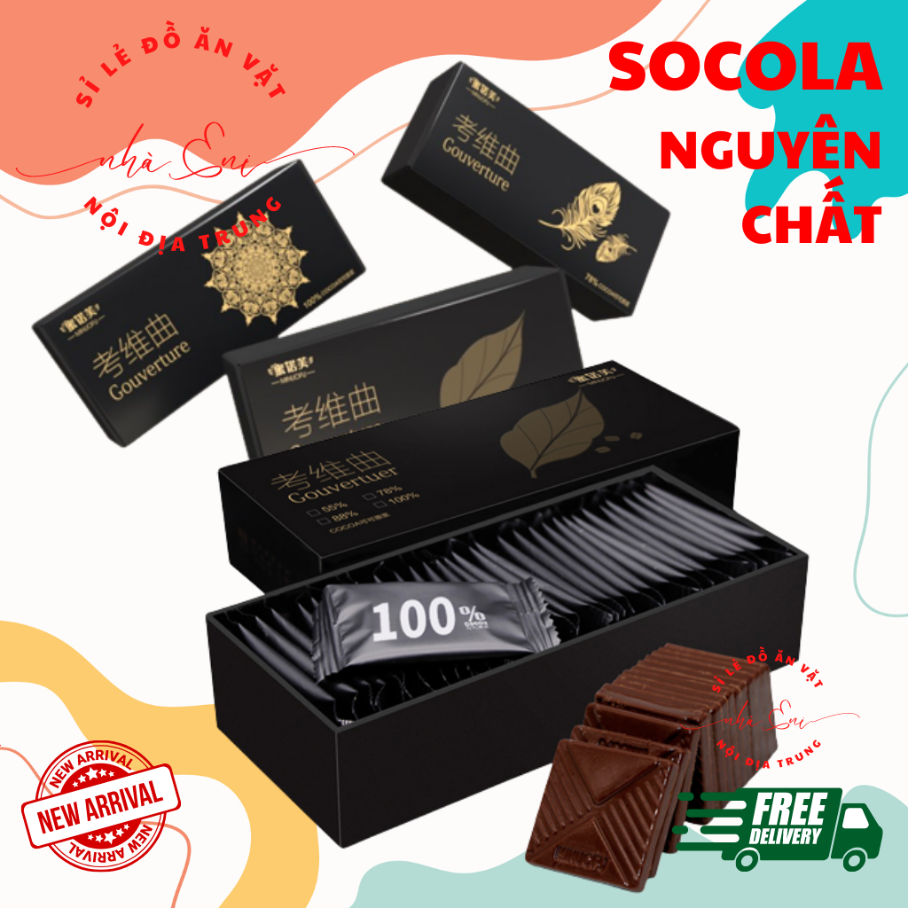 Socola thanh nguyên chất 100% không đường - Socola đắng nguyên thanh