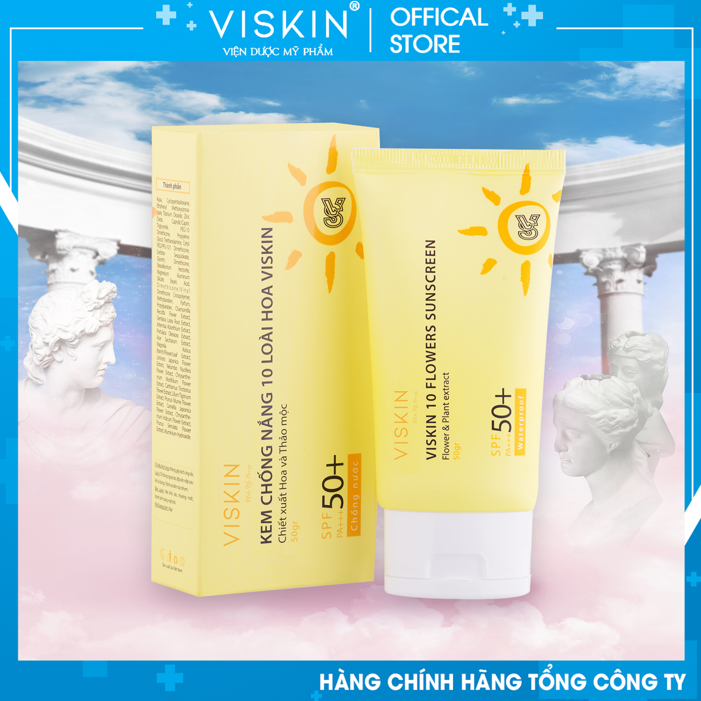 [Hcm][Chính Hãng] Kem Chống Nắng 10 Loài Hoa Viskin - Viskin 10 Flowers Sunscreen