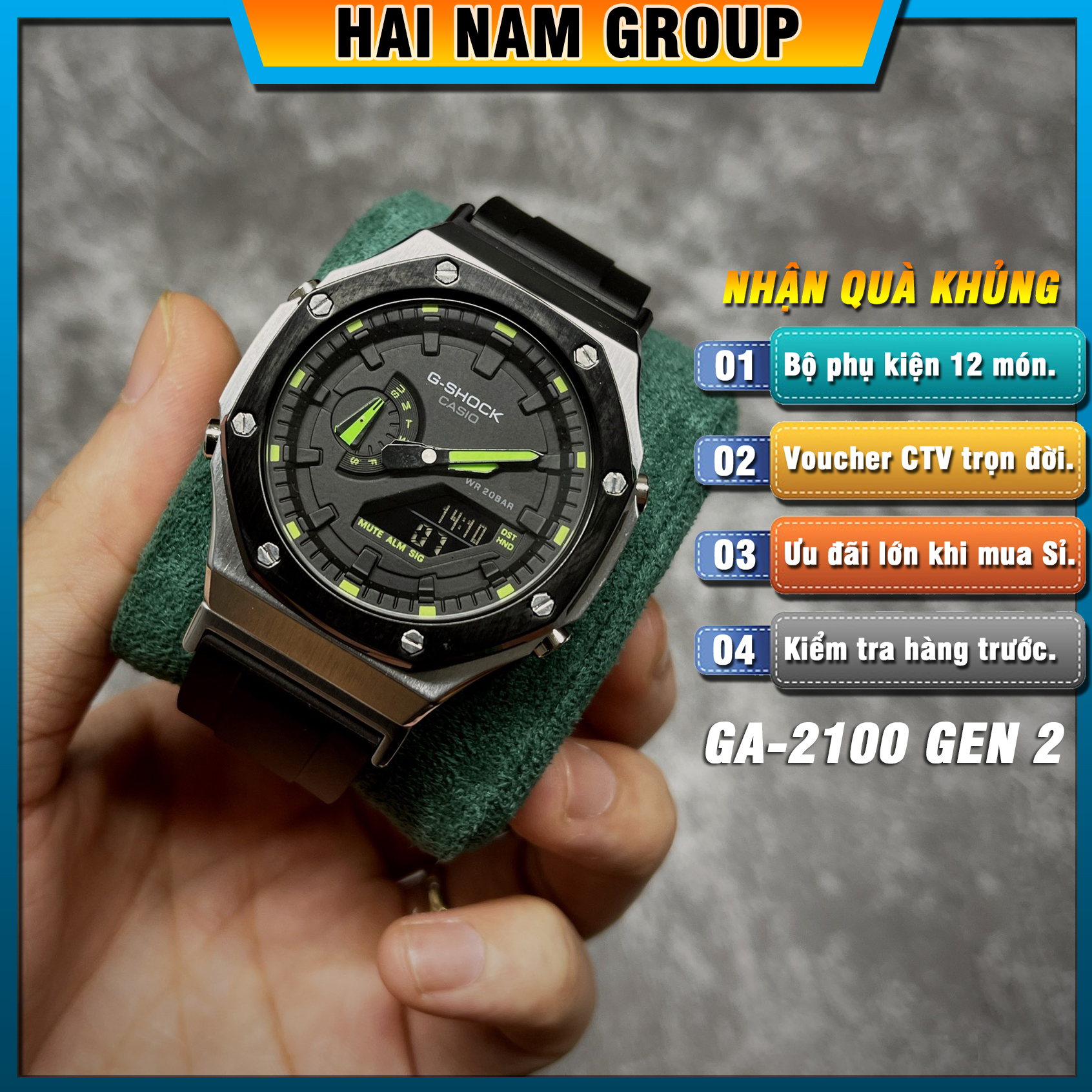 Đồng hồ nam G-SHOCK GA 2100 Custom AP Gen 2 | GA-2100 HNG204