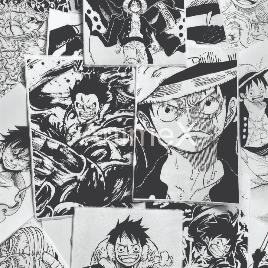 Set 50 Tấm Hình Monkey D. Luffy Bóc Dán Anime One Piece Onepiece Tranh Giấy Dán Tường Anime Manga Decor Phòng Học AnimeX