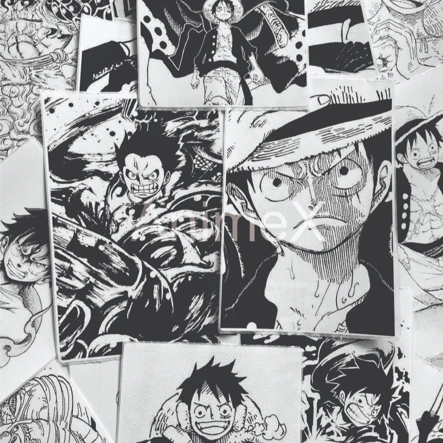 Set 50 Tấm Hình Monkey D. Luffy Bóc Dán Anime One Piece Onepiece Tranh Giấy Dán Tường Anime Manga De
