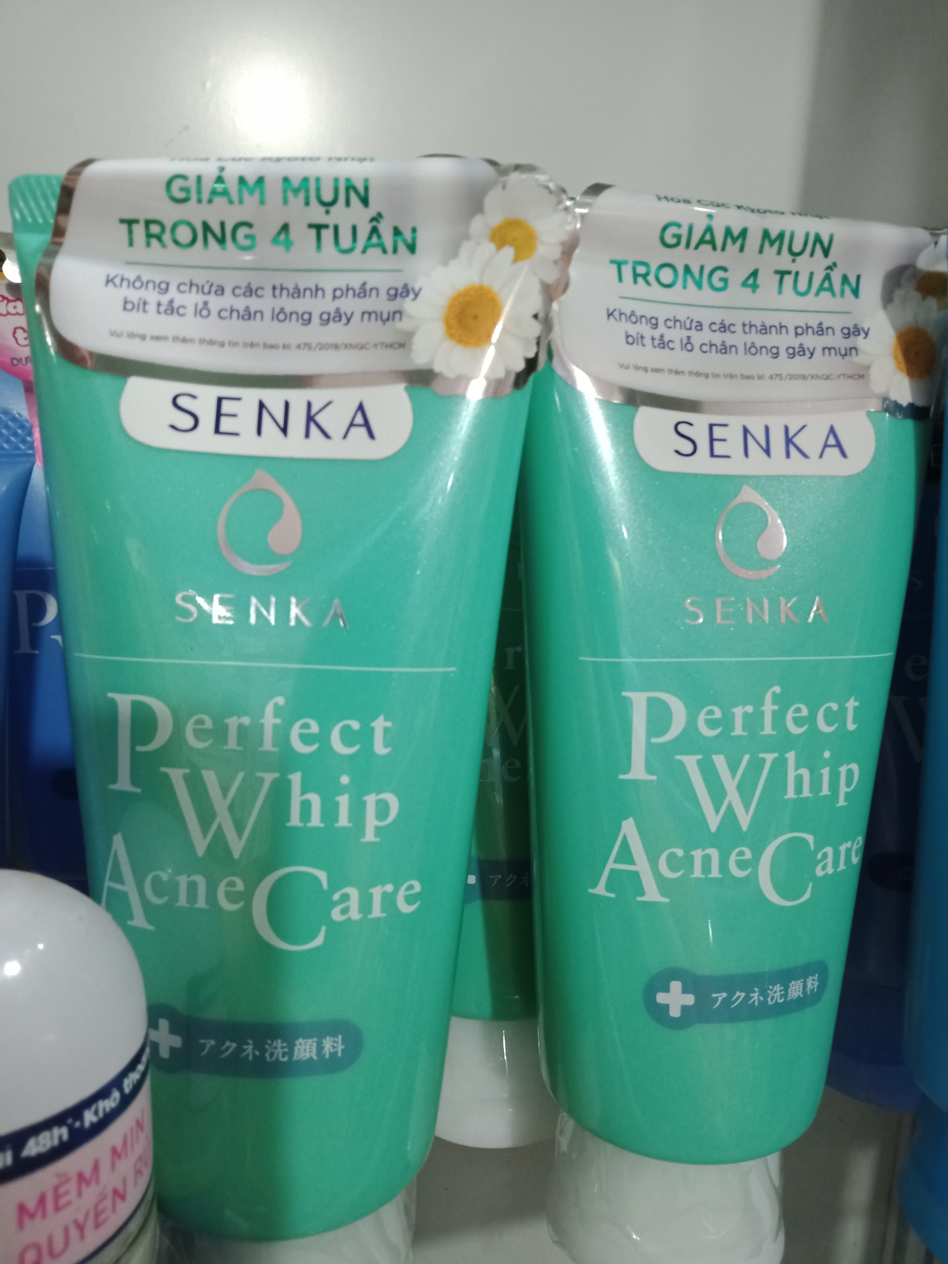 [Hcm]Sữa Rửa Mặt Senka Dành Cho Da Mụn 100G Perfect Whip Acne Care (Mẫu Cũ Và Mẫu Mới)