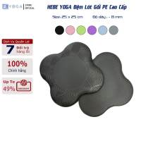 Miếng Đệm Lót Đầu Gối Tập Yoga PU Hoa Mai Hebeyoga Cao Cấp