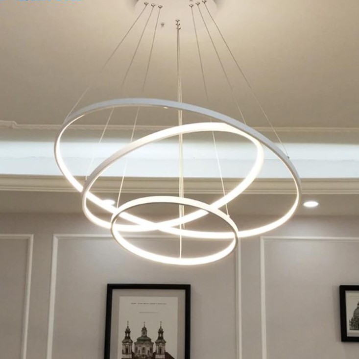 Đèn thả trần led tích hợp trang trí phòng khách bàn ăn Led 3 chế độ màu TH816 (Tặng kèm remote điều khiển từ x)