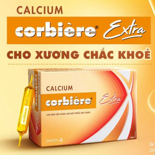 CALCIUM corbiere Extra Kids hộp 30 ống - Bổ sung canxi cho trường hợp thiếu hụt canxi
