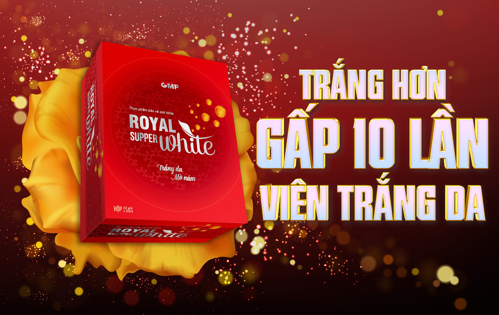 |Bán Chạy| Dịch Uống Truyền Trắng Royal Super White - Chứa Astaxanthin Gấp 6000 Lần Vitamin C