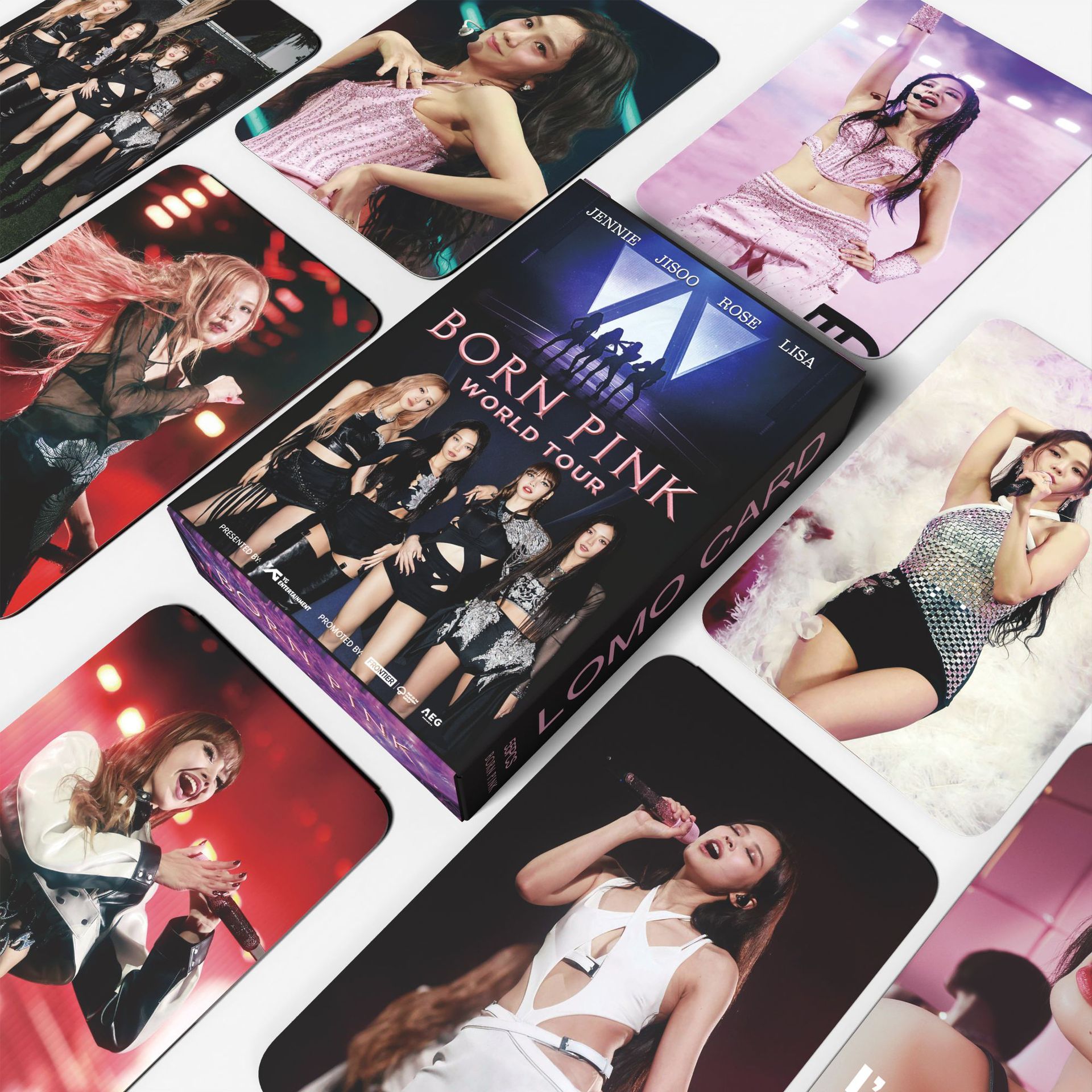 Thẻ Lomo card BlackPink bo góc Born Pink World Tour Xanh Album Thần Tượng Kpop