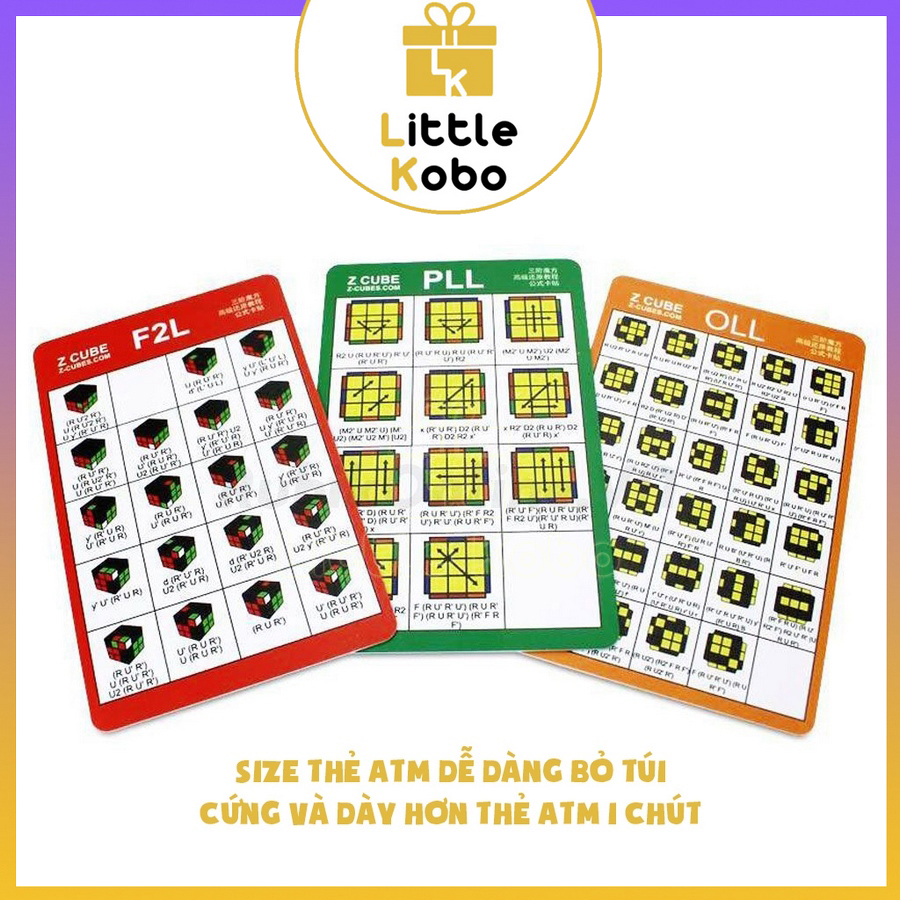Bộ Card Công Thức CFOP Giải Rubik Tốc Độ Cao Công Thức F2L OLL PLL Phụ Kiện Rubic Đồ Chơi Trí Tuệ Tr