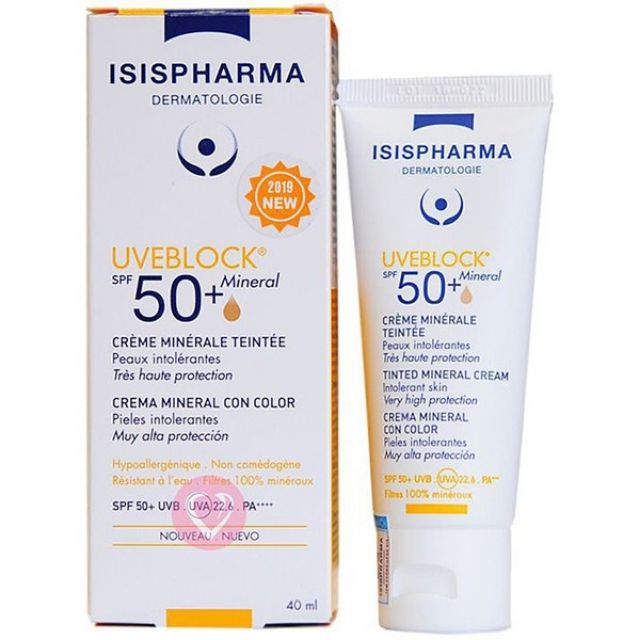 [Hcm]Kem Chống Nắng Uveblock Spf 50+ Tinted Mineral 2 Màu (Mẫu Cũ Uveblock )