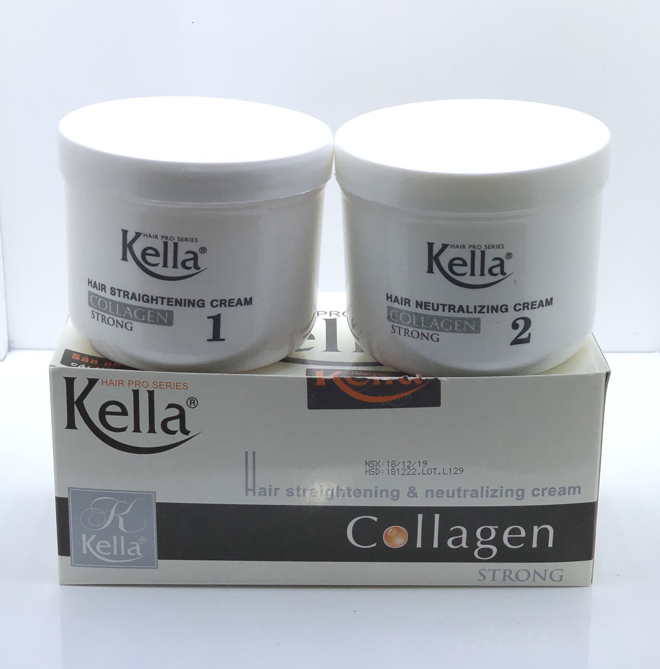 Kem Duỗi Tóc Kella Thuốc Duỗi Tóc Kella Collagen 500ml x 2
