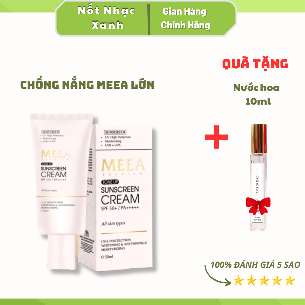 Kem Chống Nắng Meea Organic Kem Chống Nắng SPF 50++ Chống Tia UVA & UVB+ Tặng nước hoa