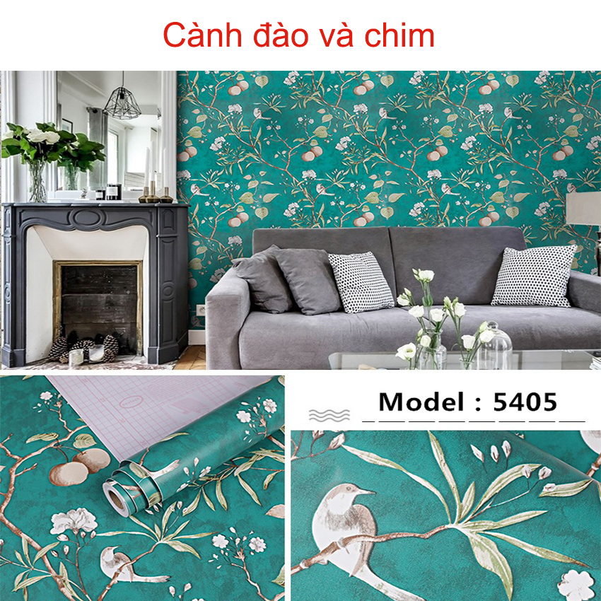 Giấy dán tường cây xanh giá bán 1m x 45cm giấy dán tường hình rừng cây giấy dán tường rừng trúc giấy