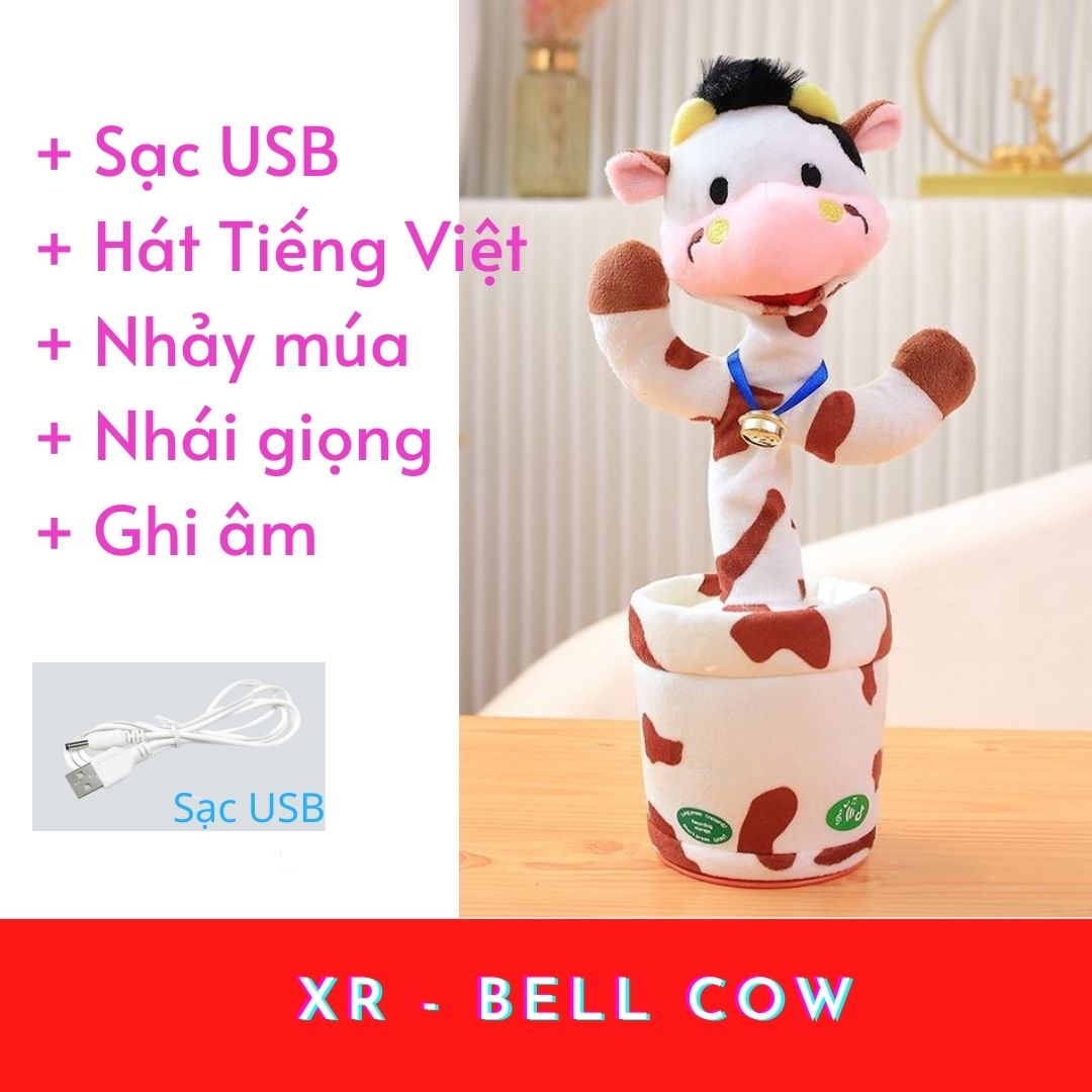 Vịt Nhồi Bông Biết Nói Biết Hát Nhại Tiếng Nhún Nhảy Cà Khịa Phát Nhạc Quà Tặng Bé Xương Rồng Nhảy M