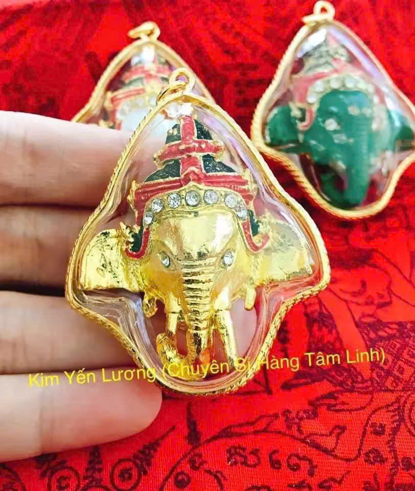 Mặt Amulet Ganesha ( thần voi ) Chùa Wattraimit Thái Lan
