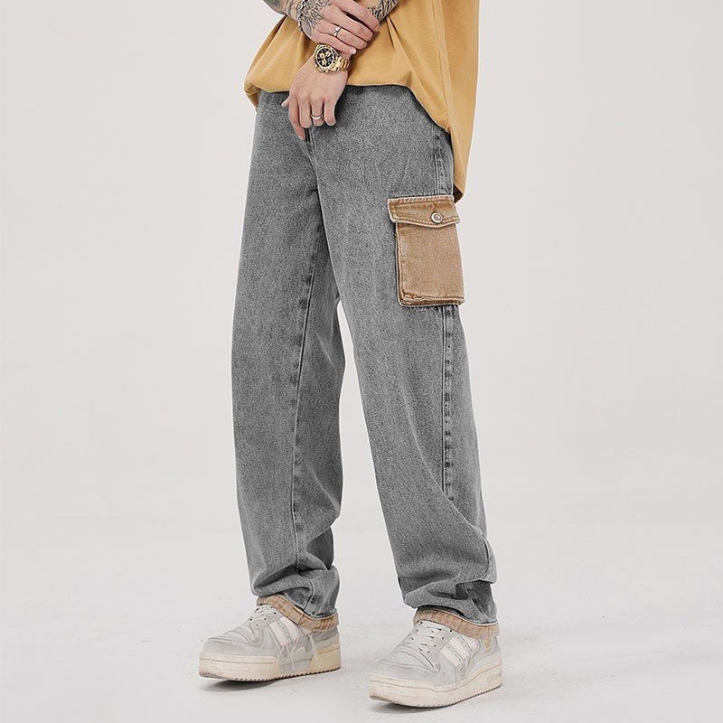 Quần jean nam phom suông túi hộp quần bò nam suông túi hộp hottrend  2023 - Jean271
