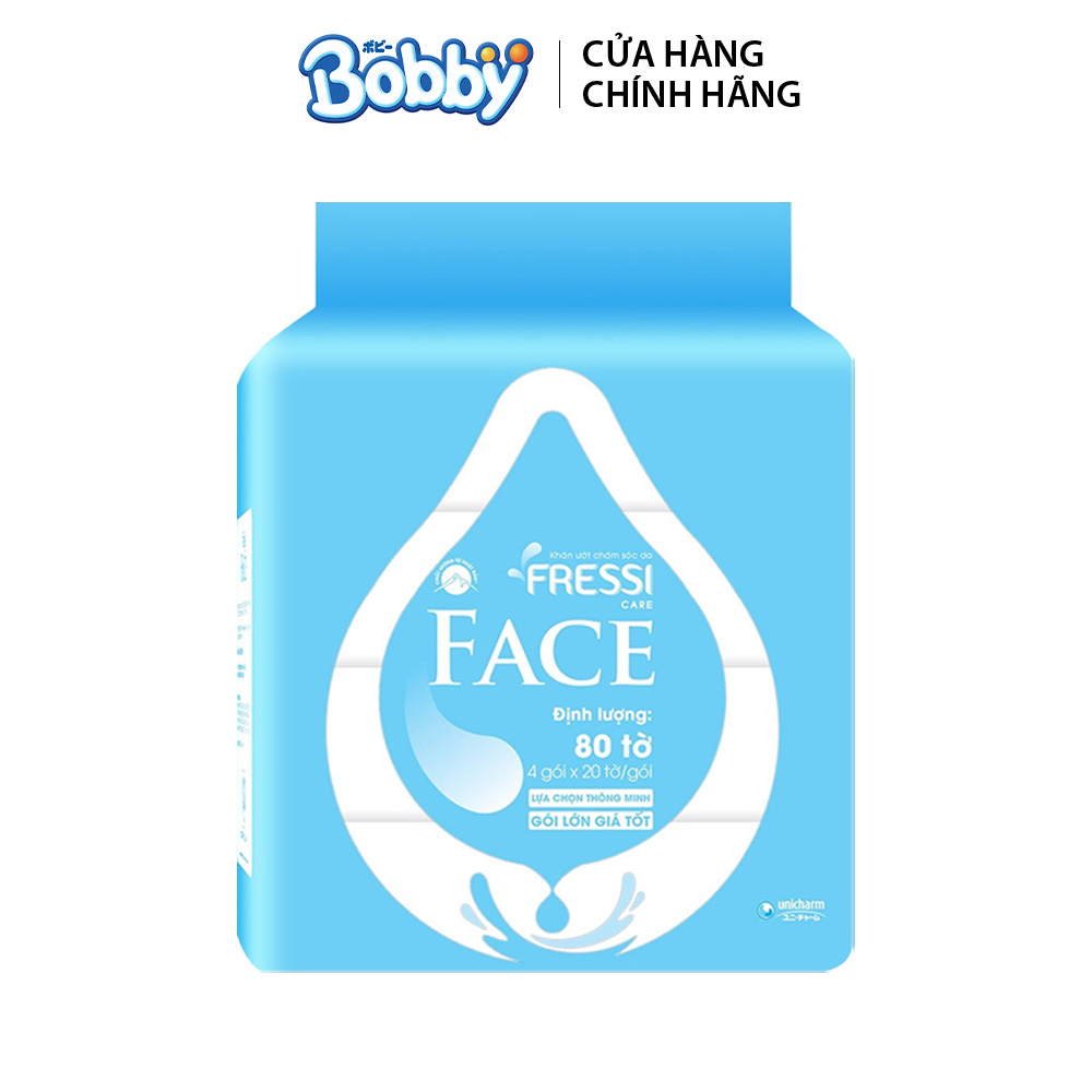 Gift - Combo 4 gói khăn ướt chăm sóc da Fressi Care Face 20 miếng/gói