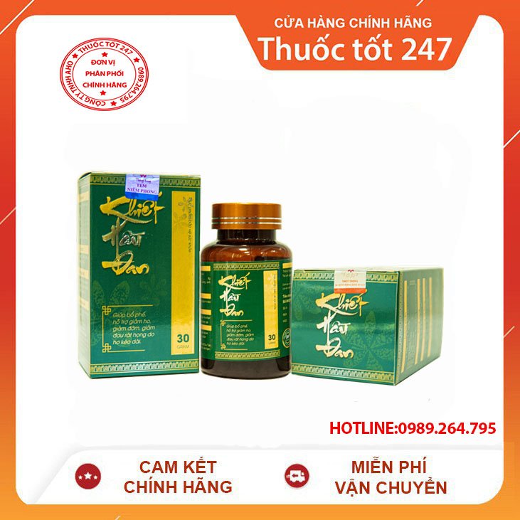 ✅Cam Kết Chính Hãng - Khiết Hầu Đan - Khắc Tinh Viêm Họng Hen Xuyễn