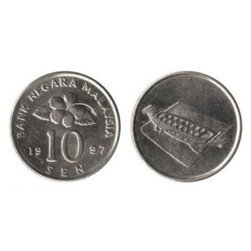 Sưu tầm xu 10 sen Malaysia phiên bản cũ làm quà tặng