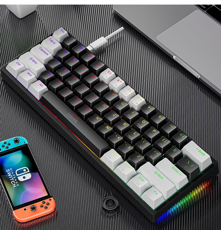 Bàn phím cơ K620 LEAVEN đèn led RGB phím cơ hoàn hảo