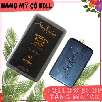 (Có Bill Nhập)Xà Phòng Đen Giảm Mụn Lưng Shea Moisture African Black Soap 230G