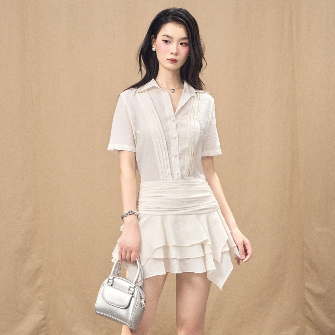 OLV - Đầm kiểu sơ mi dáng ngắn Josephine Dress
