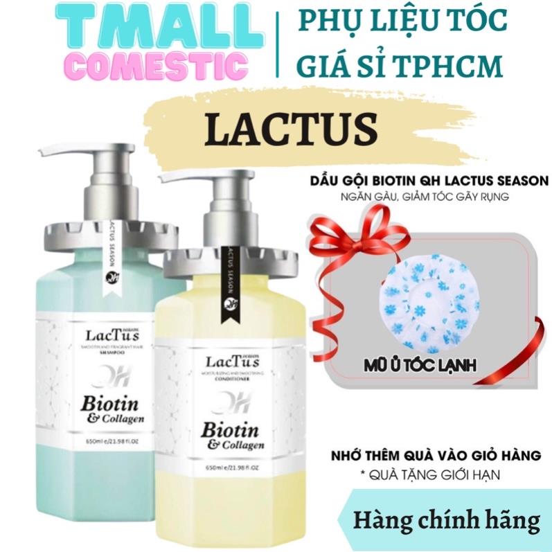 Dầu gội biotin lactus season giảm rụng tóc ngăn gàu dưỡng ẩm QH lactus season biotin collagen