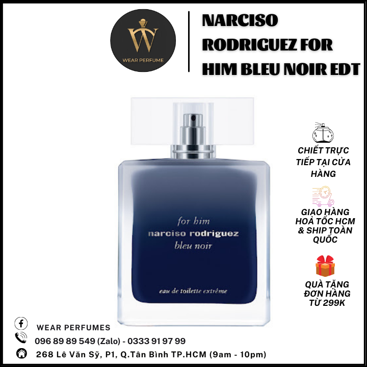Nước hoa nam Narciso Rodriguez for Him Bleu Noir EDT của hãng Narciso  Rodriguez