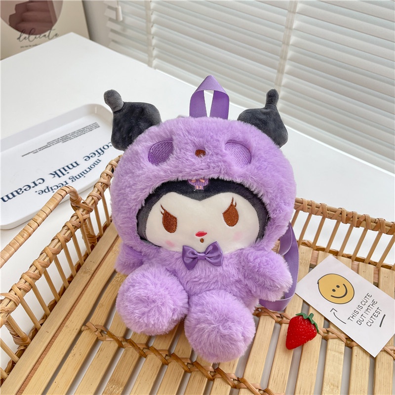 Balo Gấu Đội Mũ Sanrio Kuromi Melody Cinnamoroll...phong cách hoạt hình Siêu Đáng Yêu