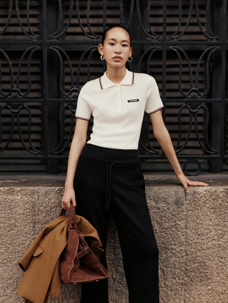 COCO SIN - Áo Polo Dệt Kim Trắng CoCoSin - KNIT SEASON