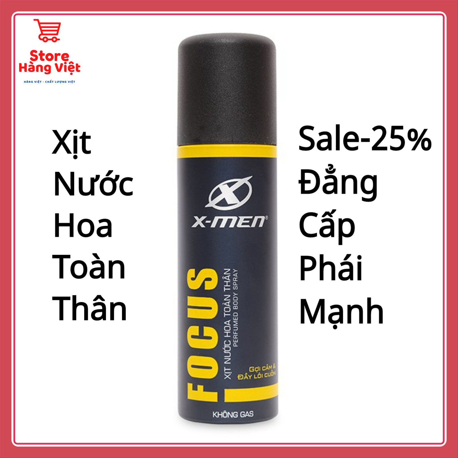 Xịt Nước Hoa Toàn Thân X - Men Focus Thể Hiện Cá Tính 100Ml - Store Hàng Việt