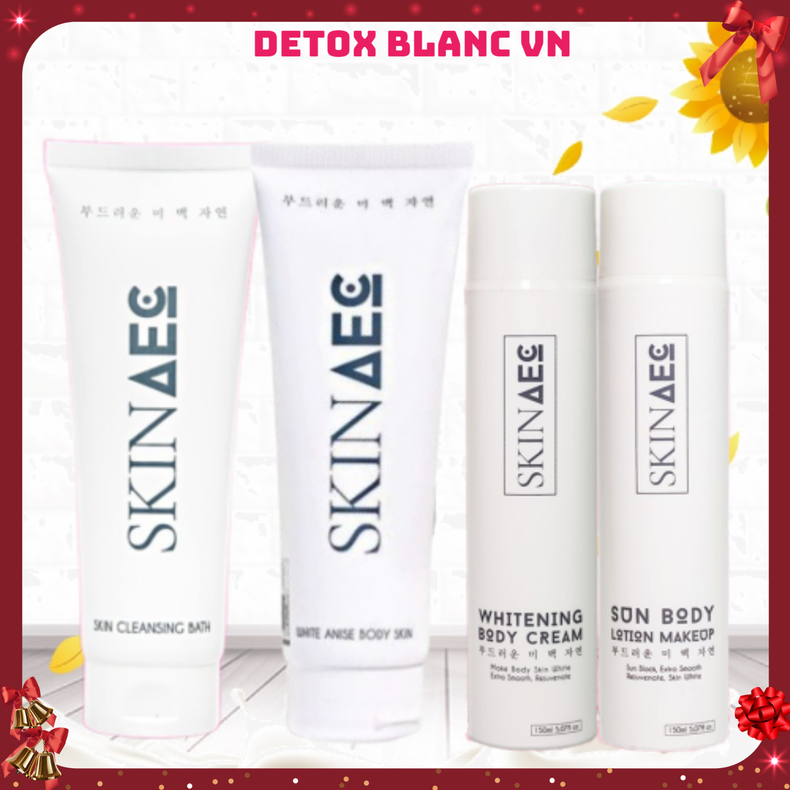 TRẮNG DA Bộ Sản Phẩm Tắm Và Dưỡng Trắng Da SKIN AEC