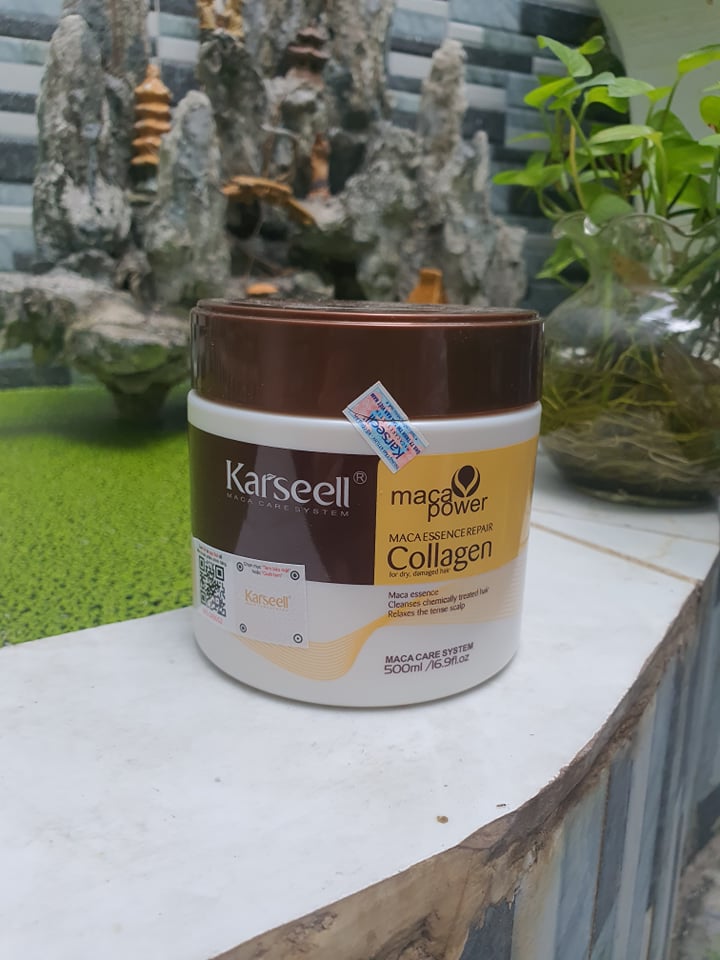 [Hcm][Chính Hãng] [Siêu Rẻ] Dầu Hấp Ủ Tóc Collagen Karseell Maca Chính Hãng Dạng Hũ 500Ml