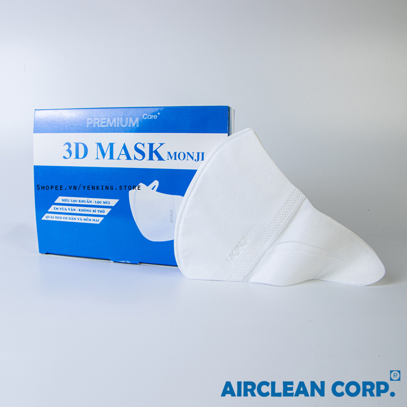 Khẩu trang 3D Mask Monji công nghệ dập Nhật Bản hộp 50 cái