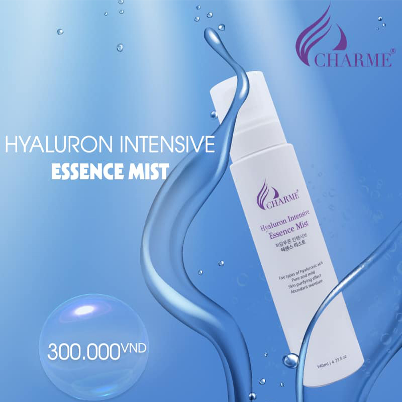 [Hcm]Xịt Khoáng Charme Hyaluaron Intensive Essence Mist Hàn Quốc