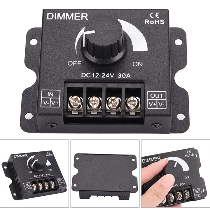 Dimmer dimmer 12V dimmer 24V chiết áp điều chỉnh điện áp - Núm Vặn