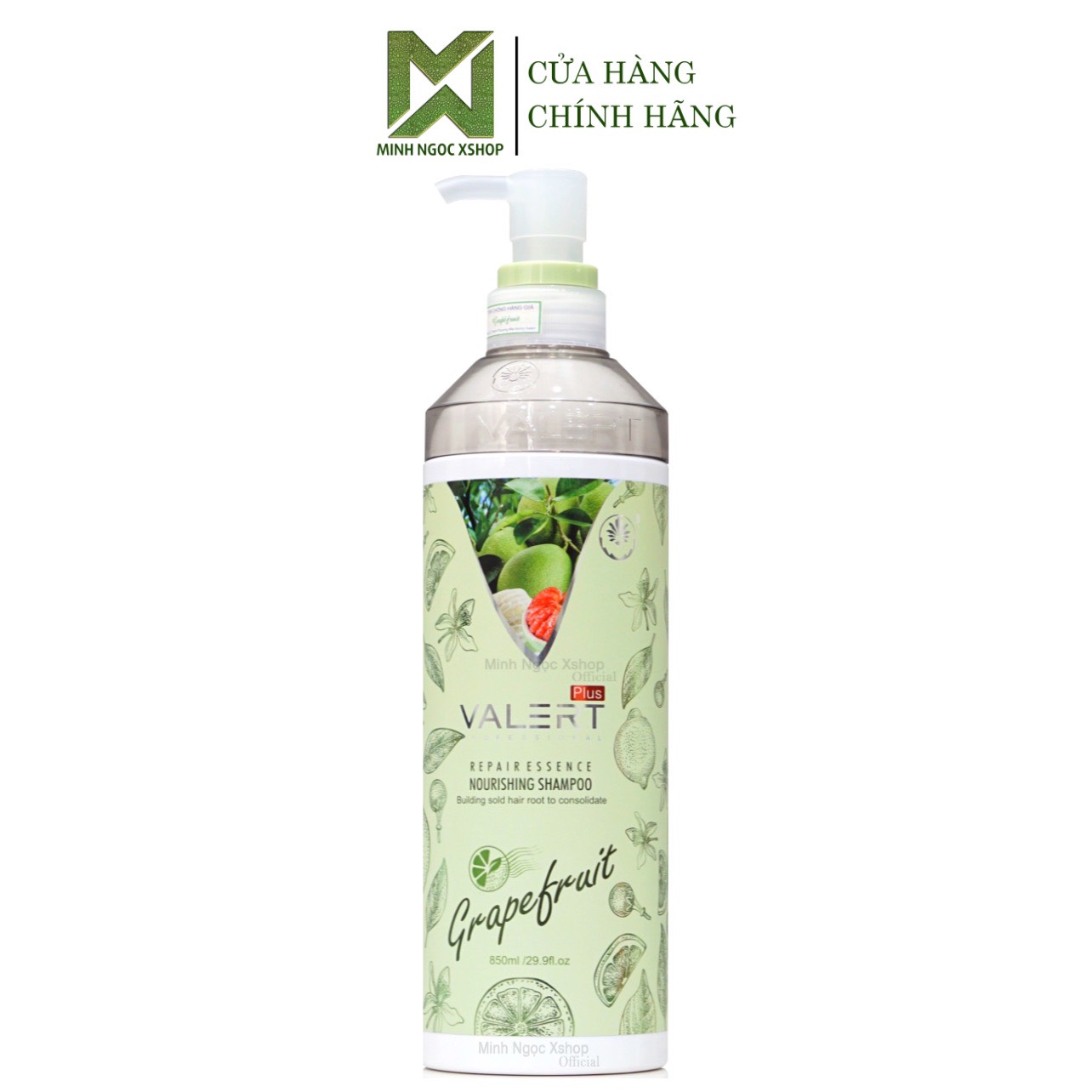 Dầu gội bưởi VALERT GRAPEFRUIT PLUS chống rụng kích mọc tóc phục hồi hư tổn 850ML