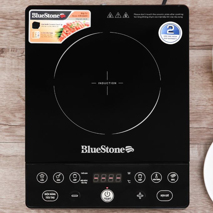Bếp từ BlueStone ICB-6609 hàng chính hãng 100% Bếp từ đơn Công suất vùng nấu-2000W Chất liệu mặt bếp