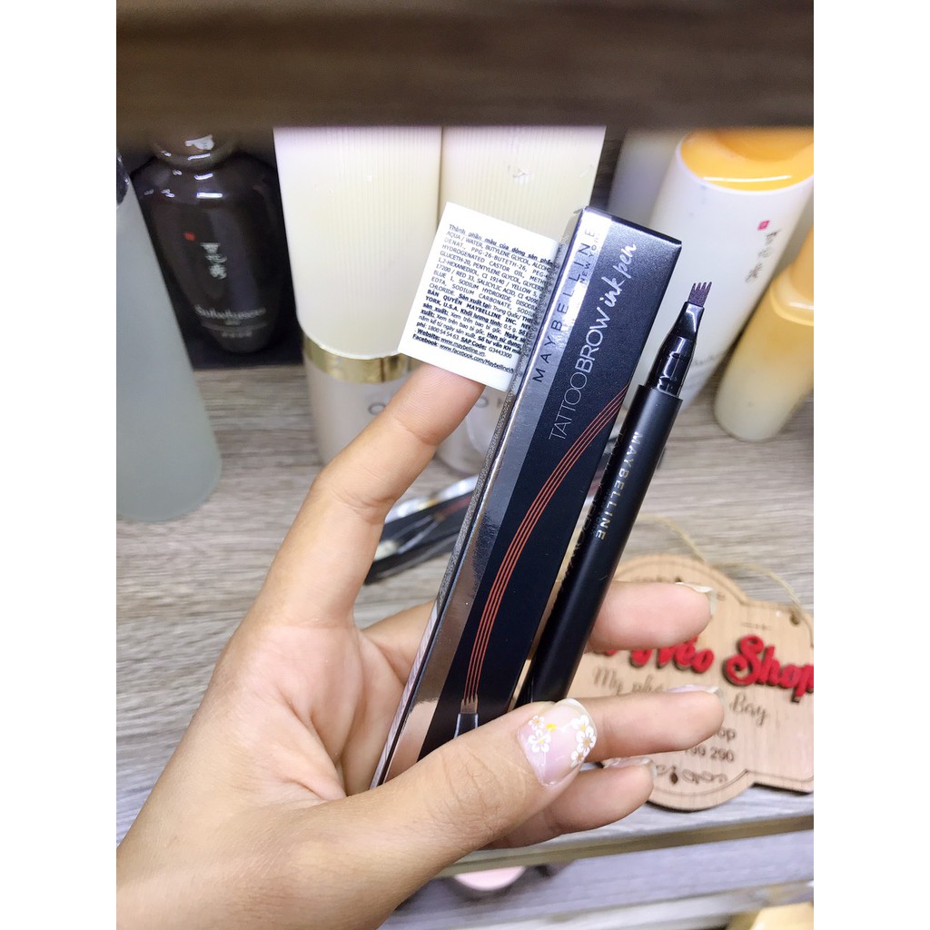 [Hcm]Bút Xăm Mày Phẩy Sợi Maybelline Tattoo Brow Ink Pen - Red Brown (Nâu Đỏ Đất)