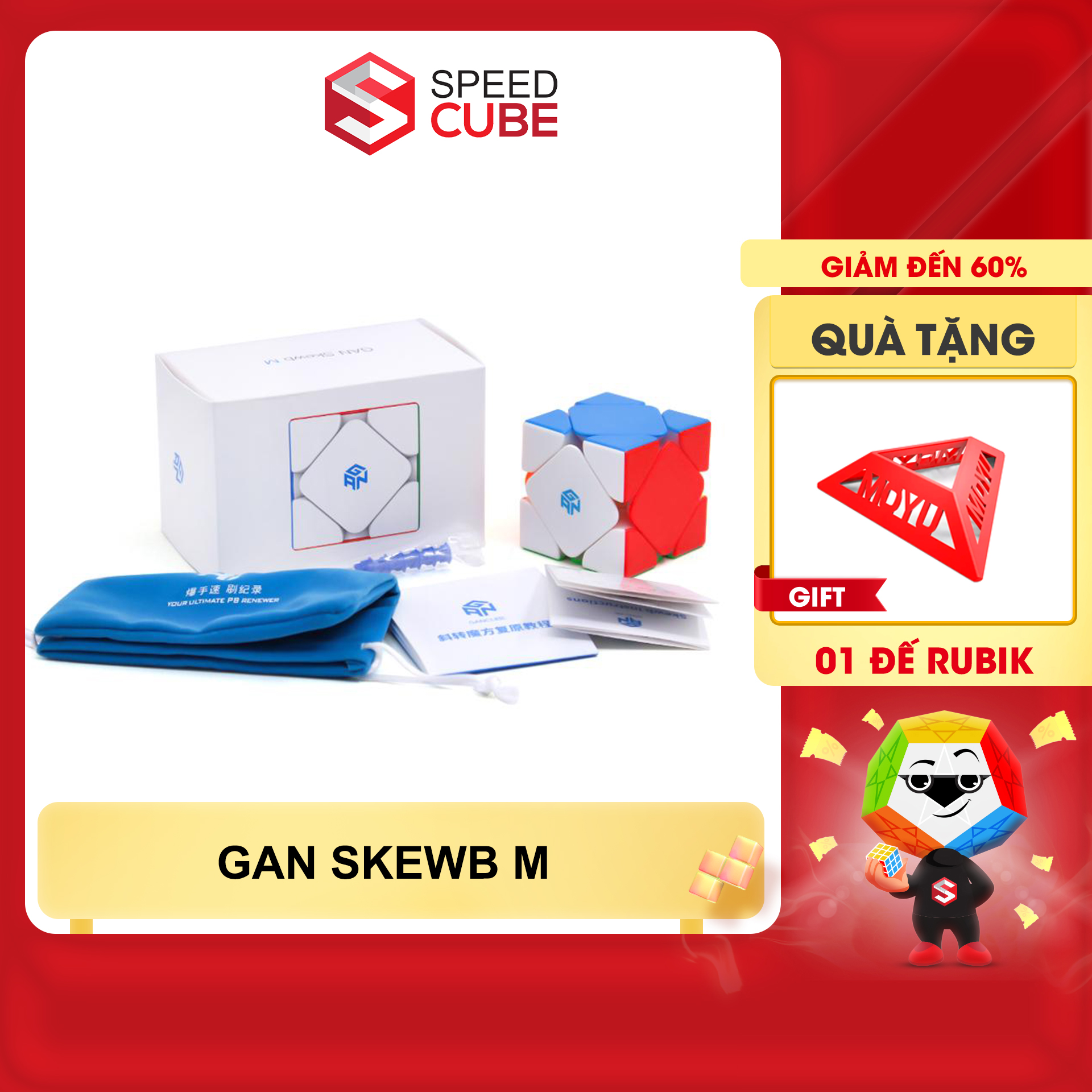 Rubik Gan Skewb M Có Nam Châm Rubik Biến Thể (Flagship) Chính Hãng GAN - Shop Speed Cube