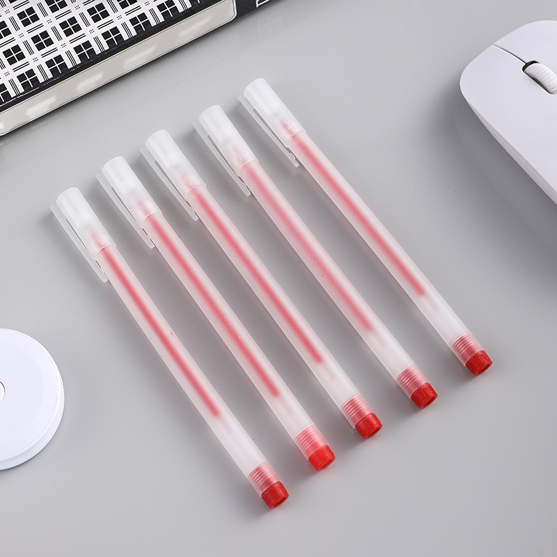 Set 20 Bút bi nước văn phòng mực gel 0.5mm mực đều nét chữ đẹp đủ màu xanh đen đỏ
