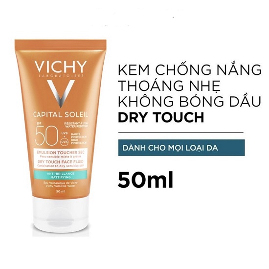 [Mẫu Mới] Kem Chống Nắng Vichy Ideal Soleil Bảo Vệ Da Mặt Thoáng Nhẹ Không Bóng Dầu Không Gây Nhờn Rít Spf50 Pa+++ 50Ml - Hami Cosmetics